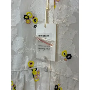 Sister Paul & Joe Maxi Dress Womens 34 Off White Floral La Crima Long Sleeve NWT thumbnail 7