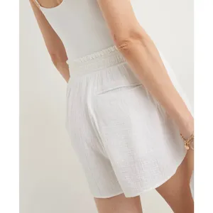 Aerie Women Gauzy High Waisted White Cotton Gauze Smocked Waist Lounge Shorts XL thumbnail 2