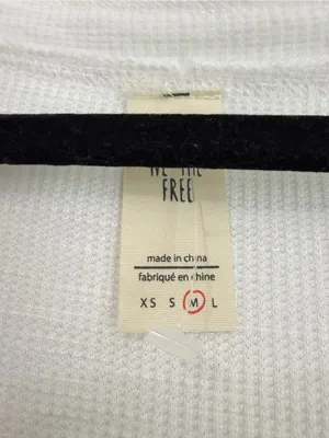 Free People We The Free Bubble Thermal V-Neck Embroidered Tee Shirt medium thumbnail 3