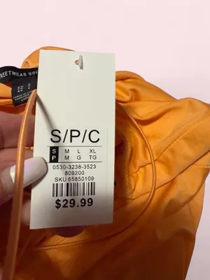 Streetwear Society Asymmetrical Spaghetti Strap Mini Dress in orange thumbnail 5
