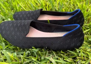 Rothy's Shimmer Round Toe Flats Black Slip On Size 8 thumbnail 1