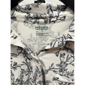 Haven Well Within $78 Women's XXL Organic Cotton Jersey Magnolia Pajama Shirt thumbnail 4