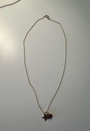 Ruby Birthstone Gold Necklace thumbnail 2