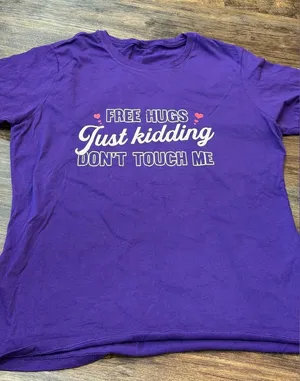 Purple Shirt with Fun Print Size M thumbnail 1