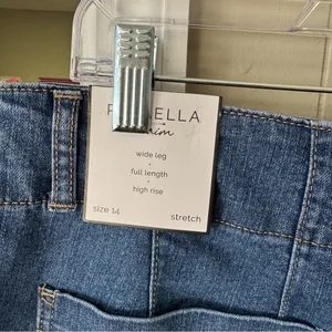 NEW‎ Rafaella Denim Wide Leg Jeans Plus Size 14 Patch Pockets Casual Boho Preppy thumbnail 9
