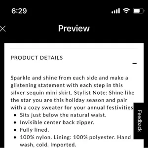 White House Black market sequined skirt Nwt thumbnail 9