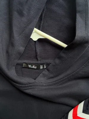 Women’s Navy blue cropped hoodie thumbnail 2
