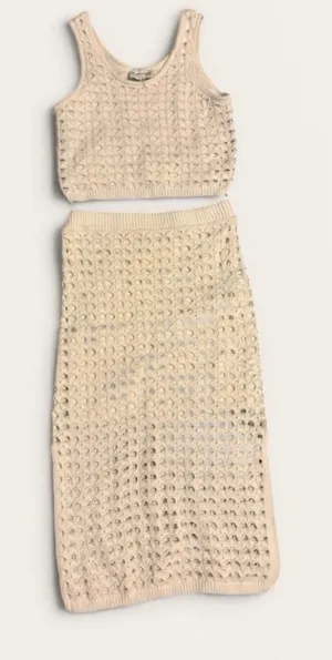 Freshman Cream Crochet Tank Top thumbnail 1