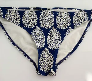 Boden Womens Bikini Swim Bottom Navy Cream Pattern Sz US 8 thumbnail 1