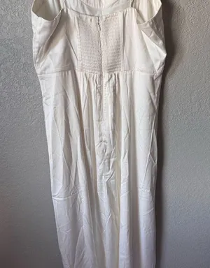 Abercrombie & Fitch ivory Camille slit maxi dress L NWT occasionwear party thumbnail 1
