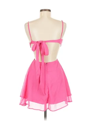 Lucy in the Sky Hot Pink Party Dress Sz M thumbnail 2