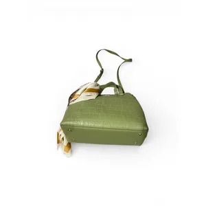 Steve Madden Satchel Womens Olive Green NWT Embossed Logo Scarf Crossbody Medium thumbnail 5