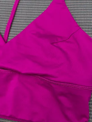 Lululemon Twist Bra Long Line Raspberry M/L thumbnail 4