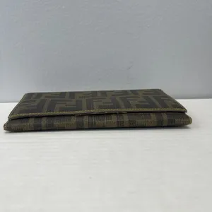 Fendi Tobacco/Yellow Zucca Coated Canvas & Leather Long Wallet - Preowned thumbnail 8
