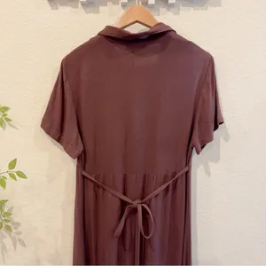 Trois Imogen Maxi Dress in Chocolate Brown One Size NWT thumbnail 4