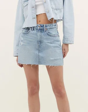 Stradivarius Jean Skirt thumbnail 2