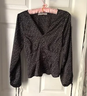 Abercrombie fitted blouse polka dots size small Y2K thumbnail 2