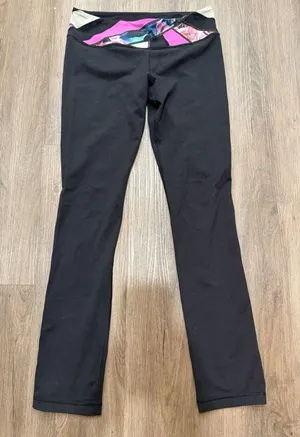 Lululemon Wunder Under Secret Garden Full Length‎ Straight Legging Reversible 10 thumbnail 1