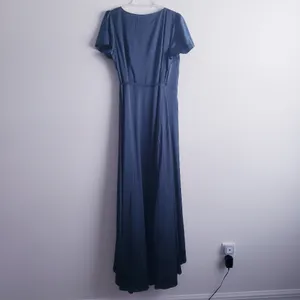 Baltic Born Krystal Satin Wrap Gown Short Sleeve New Without Tags thumbnail 8