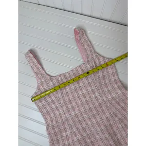 NWT Rumored Wiggy Dress Pink Shimmer Tweed Squared Neck Bodycon Size 10 thumbnail 5