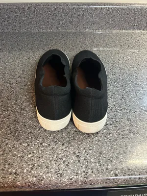 MIA Black Knit Slip-On Sneakers with White Sole thumbnail 4