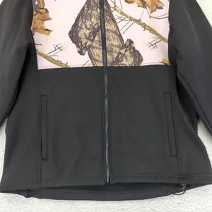 Habit Women's Black Pink‎ Camo Mossy Oak Softshell Jacket Full Zip Size Large thumbnail 8