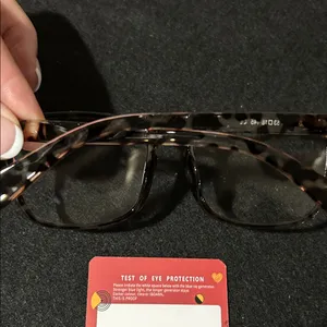 Stylish Brown Glasses with blue light blocking lens. thumbnail 3