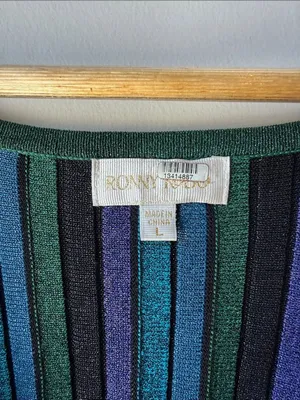 Ronny Kobo Metallic Stripe Knit Top thumbnail 4