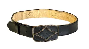 Oscar de la Renta Vintage 80’s Genuine Leather Belt Black Size Small Well loved thumbnail 1