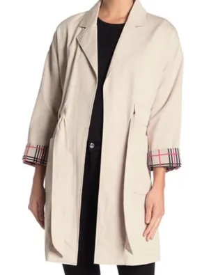 Cupcakes And Cashmere Trench Coat in Khaki/Tan Size Small - C4-097 thumbnail 1