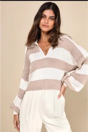 Lulus Striped Sweater thumbnail 1