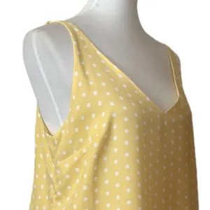 A New Day Target Top Tank Adjustable Straps Butter Yellow Polka Dot Size Medium thumbnail 6