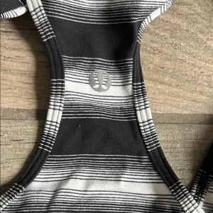 lululemon athletica Black and White Striped Tank Top thumbnail 4