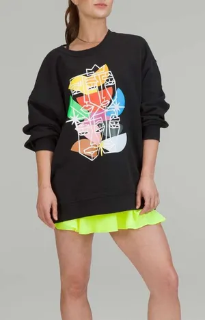 Lululemon Perfectly Oversized Crew Neck City Street Pride Sweatshirt 8 Women's thumbnail 1
