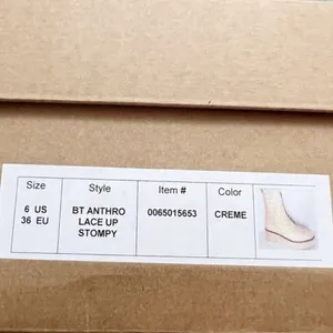 Anthropologie Boots lace up Stompy size 6 Cream thumbnail 15