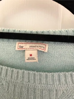 Gap Crewneck Teal Blue Green Sweater Size Medium thumbnail 3