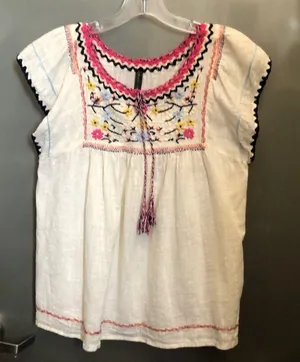 BanJara Embroidered Peasant top S thumbnail 4