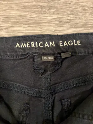 American Eagle Black Super High-Rise Baggy Wide-Leg Jeans thumbnail 6