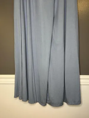 FP Beach Skirt Womens Medium Blue Jersey Maxi Elastic Waist Flowy Boho Casual thumbnail 9