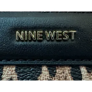 Nine West Cheeetah Black Gold Zip Wallet thumbnail 3