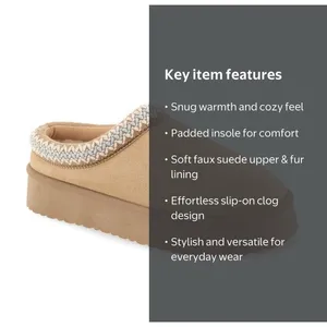 union bay womans Jade Faux Suede Platform Clog tan size 7 thumbnail 2