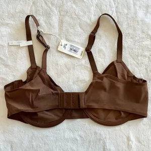 NWT Smoothez by Aerie Mesh Unlined Balconette Bra in Dark Maple Brown - 36C thumbnail 6