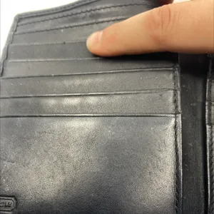 Coach Bi-Fold Black Signature C Canvas & Leather Wallet thumbnail 8