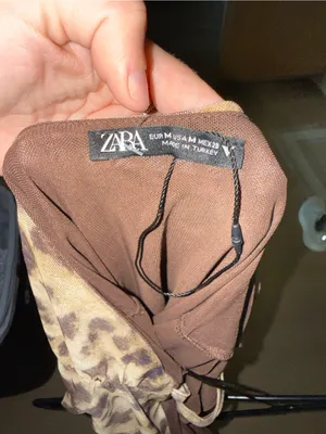 Zara Brown and Tan Leopard Halter Dress thumbnail 7