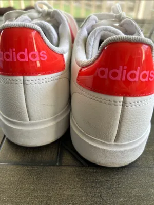 adidas Grand court classic white leather striped lace up sneakers ladies 9.5 M thumbnail 4