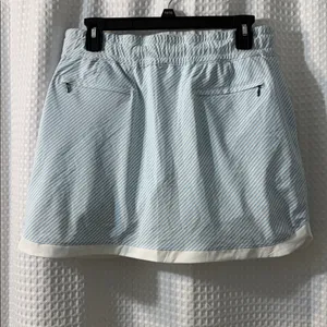 Southern Tide kyle sky blue striped skort with white built in shorts. Size Med thumbnail 7