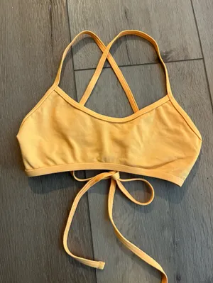 Jolyn Grayson Tie-Back Swim Top in Sunshine Yellow Size XS thumbnail 1