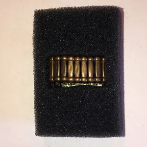 Southwestern Aged Gold-Tone Cactus Ring with Faux Stone thumbnail 4