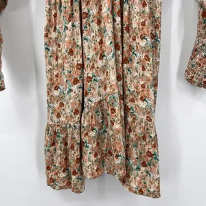Final Touch Floral Mini Dress Multi Dolman Sleeves Coastal Cowgirl Boho Size M thumbnail 8