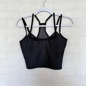 ALO Yoga Black Double-Strap Cropped Tank thumbnail 3